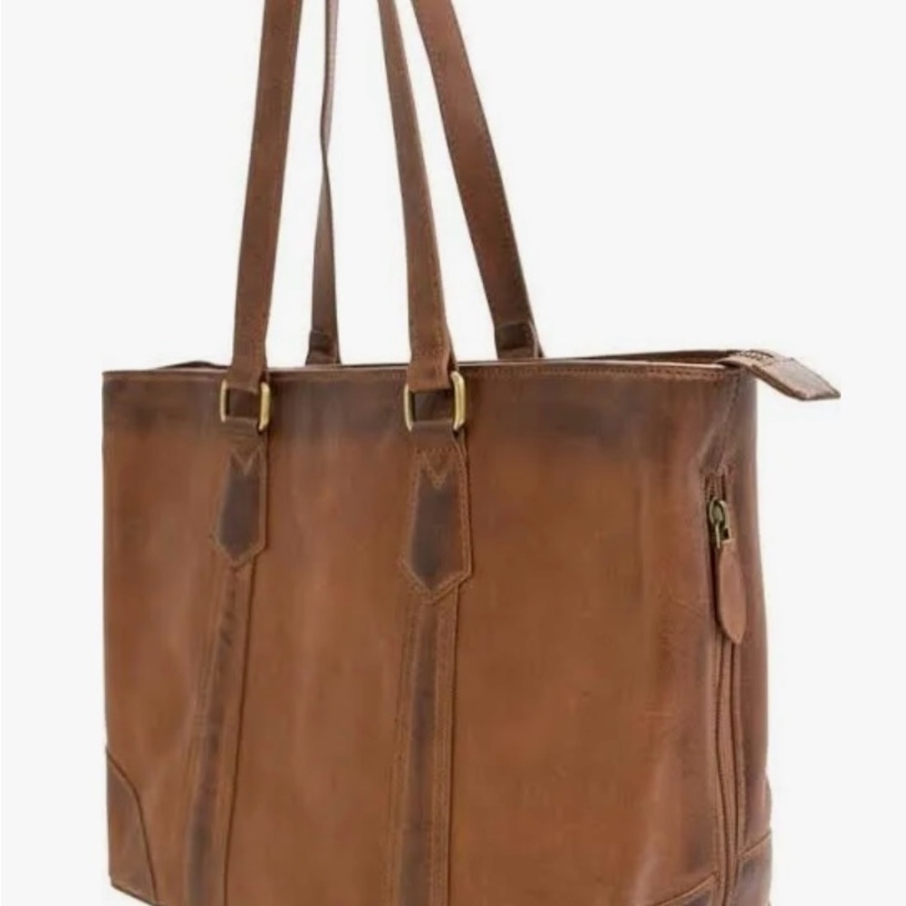 Smith & Wesson leather concealed carry travel tote, rugged and rare. NWOT